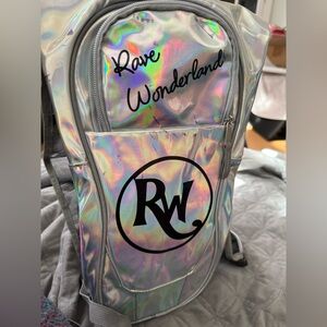 Rave Wonderland - Holographic Hydration Backpack (missing cord/nozzle)